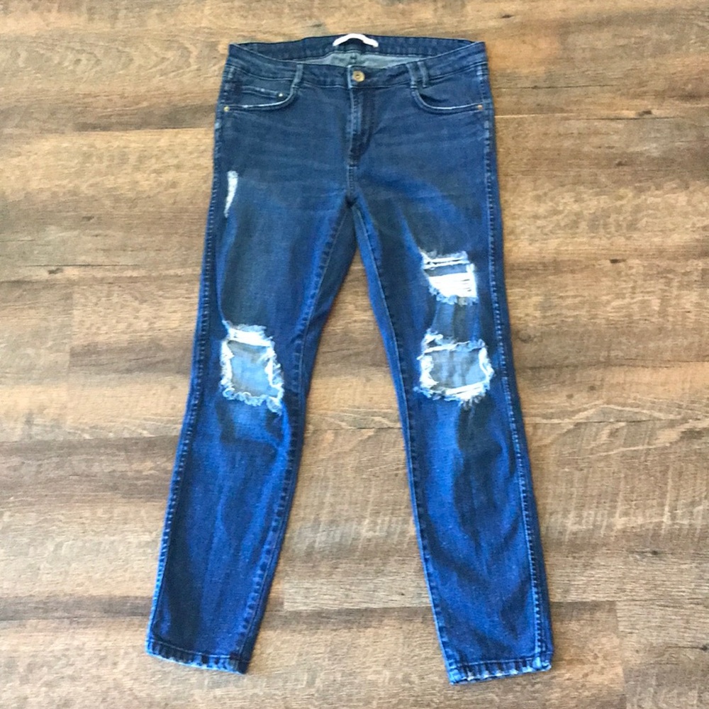 Zara ripped denim size 8